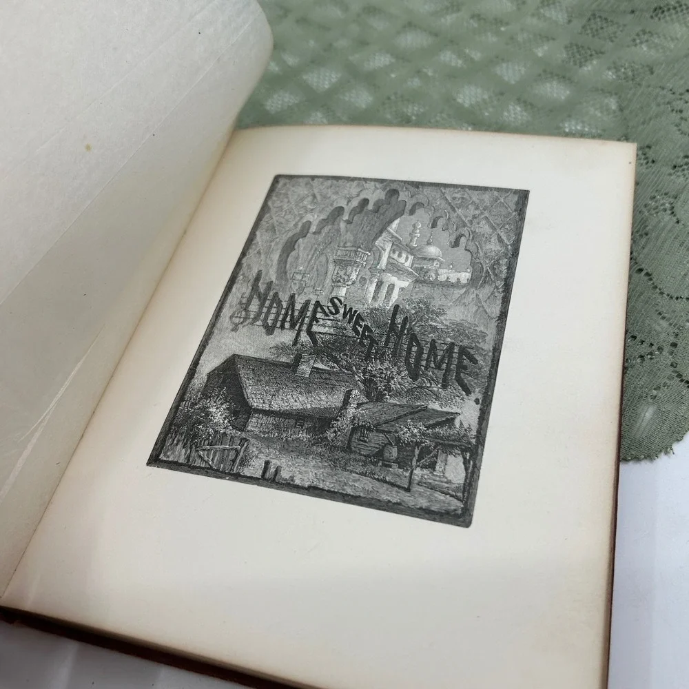 Antique 1880 Home Sweet Home Book 1880 Victorian Song and Poem Edition